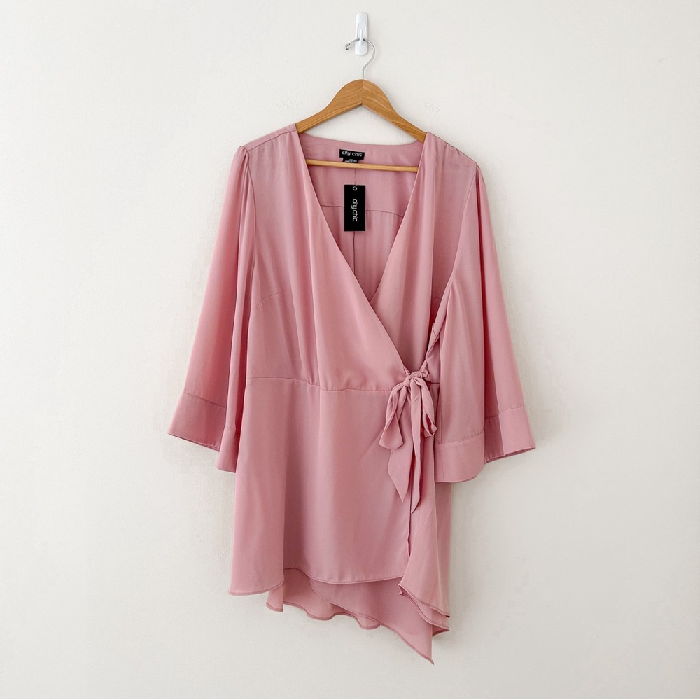 City chic pink mini dress